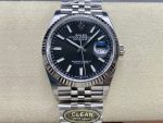 Replica Rolex Datejust M126234-0015 36MM Clean Factory Black Dial Stainless Steel Strap