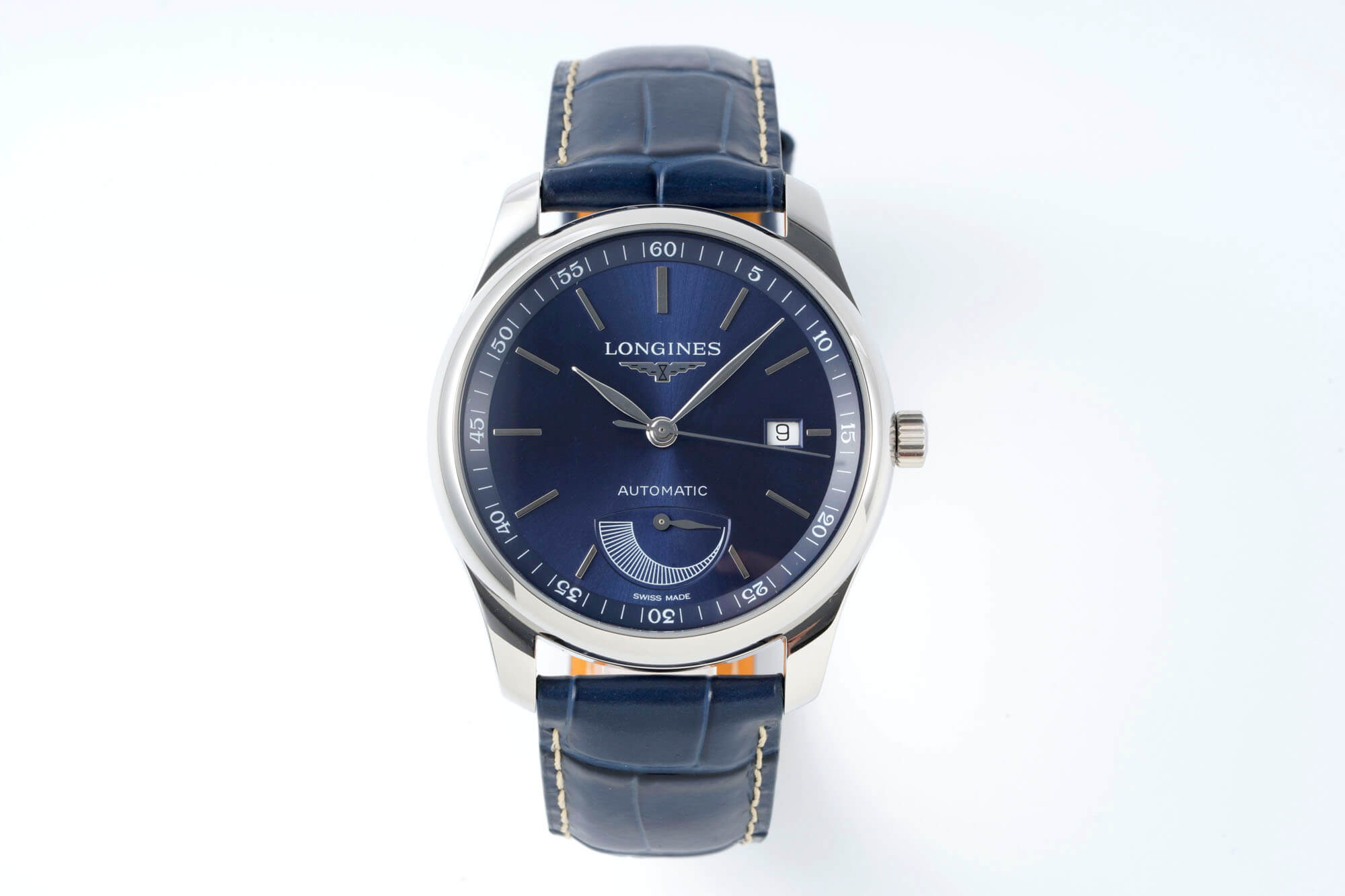 0-1-7 Replica Longines Master Collection L2.908.4.92.0 APS Factory Blue Leather Strap - Image 1