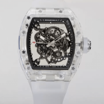 Replica Richard Mille RM055 RM Factory Transparent Rubber Strap