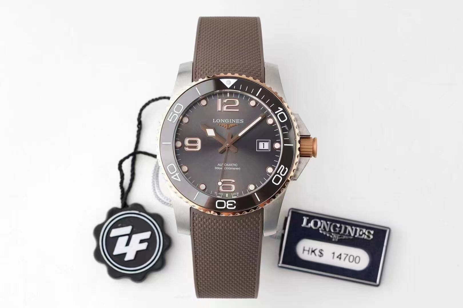 0-125-2 Replica Longines Concas L3.781.3.78.9 ZF Factory Brown Strap - Image 1