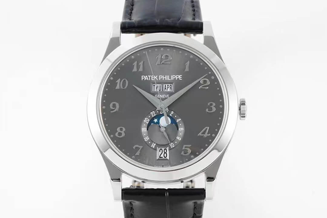 0-14-3 Replica Patek Philippe Complications 5396G-014 ZF Factory Black Leather Strap - Image 1