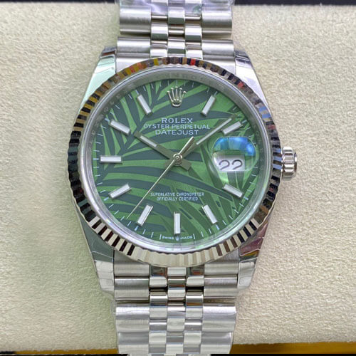0-174-1 Replica Rolex Datejust M126234-0047 EW Factory Green Dial - Image 1