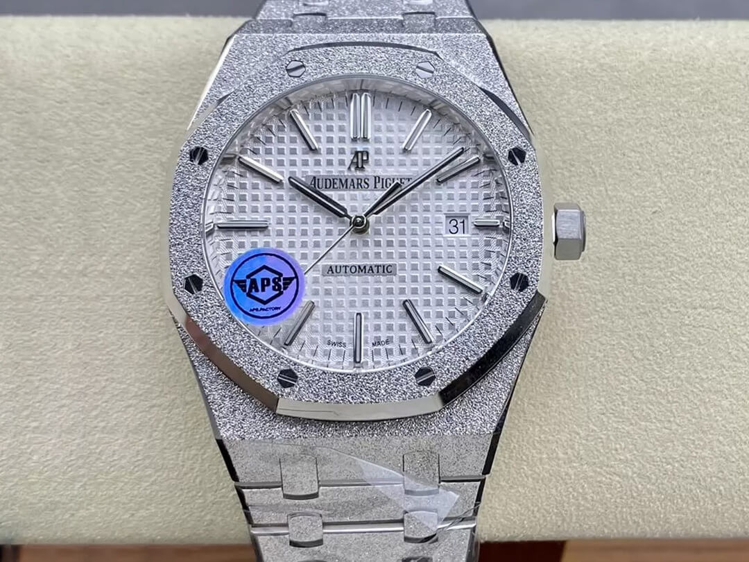 0-18-12 Replica Audemars Piguet Royal Oak 15410 APS Factory White Dial - Image 1