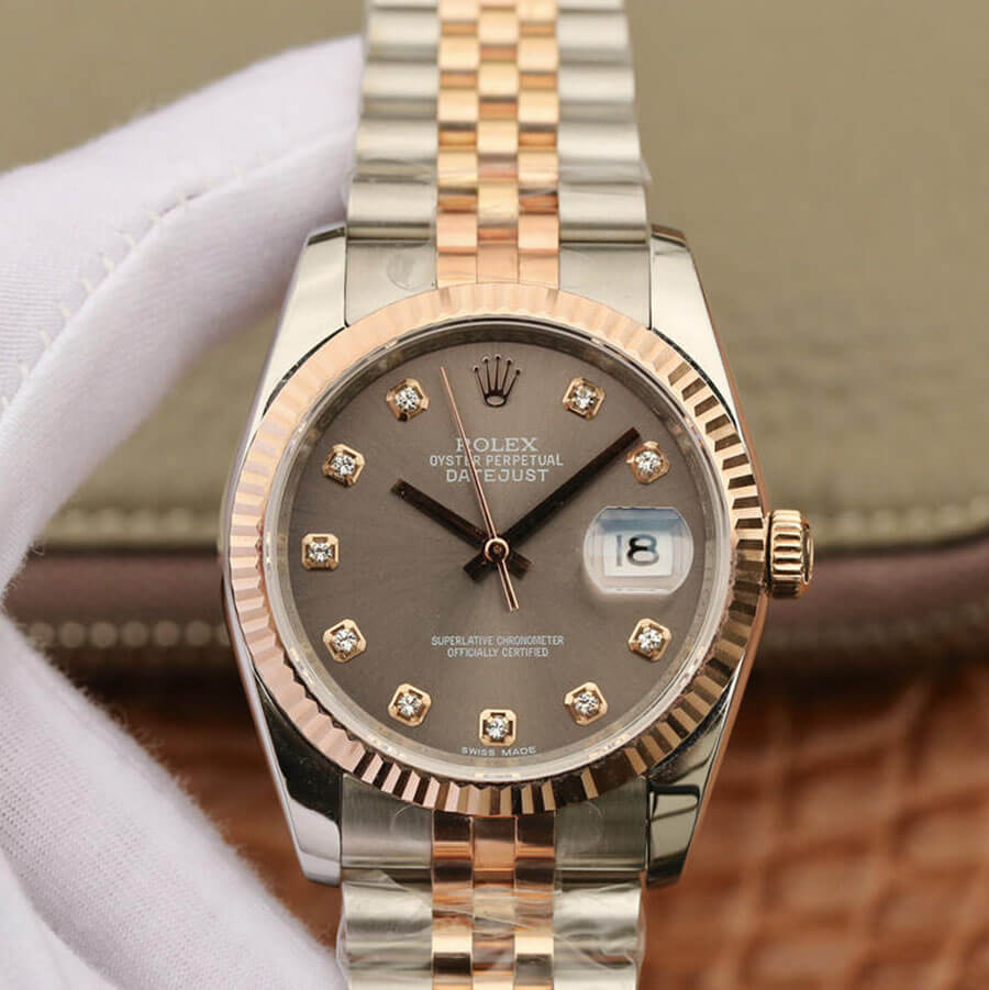 0-186-1 Replica Rolex Datejust 116231 GM Factory Diamond-Set Bezel - Image 1