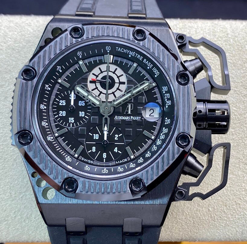 0-2-14 Replica Audemars Piguet Royal Oak Offshore Survivor 26165IO.OO.A002CA.01 Noob Factory V5 Black Dial - Image 1