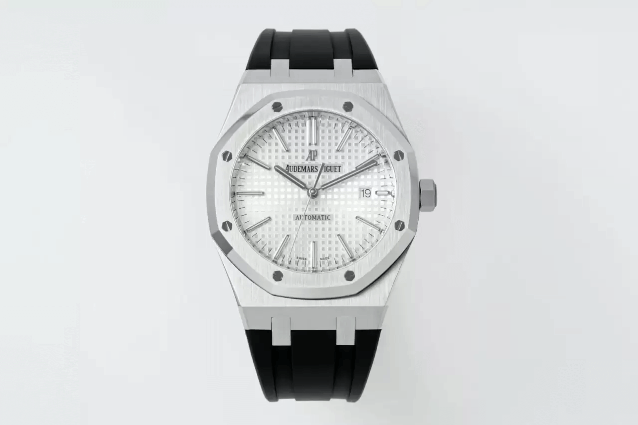 0-2 Replica Audemars Piguet Royal Oak 15400 APS Factory White Dial Silver Bezel - Image 1