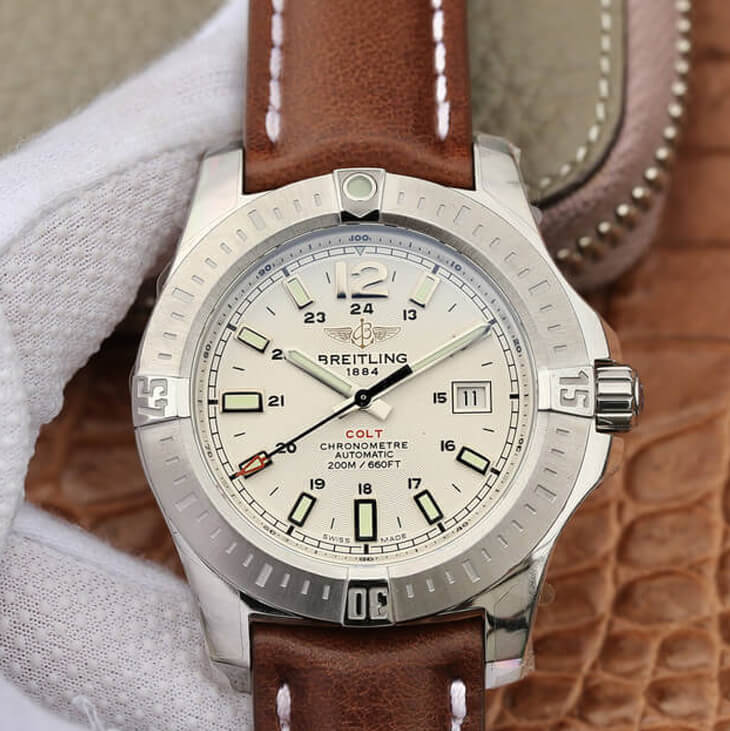 0-216 Replica Breitling Colt Automatic A1738811/G791/437X/A20BA.1 GF Factory Brown Strap - Image 1