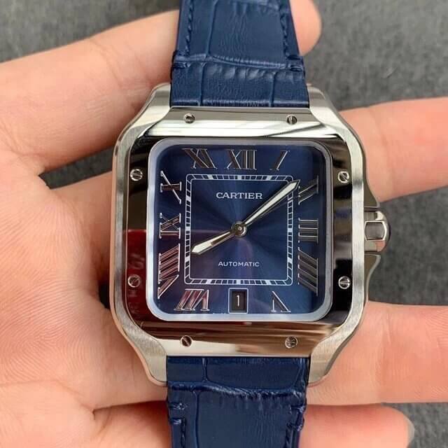 0-251-1 Replica Cartier Santos WSSA0030 V6 Factory Blue Strap - Image 1