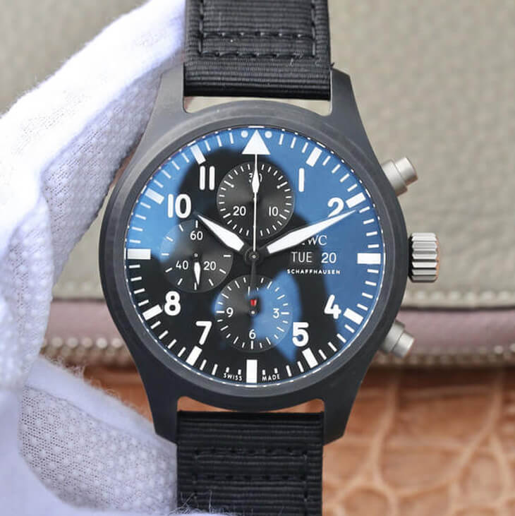0-285-1 Replica IWC Pilot IW389101 ZF Factory Black Strap - Image 1