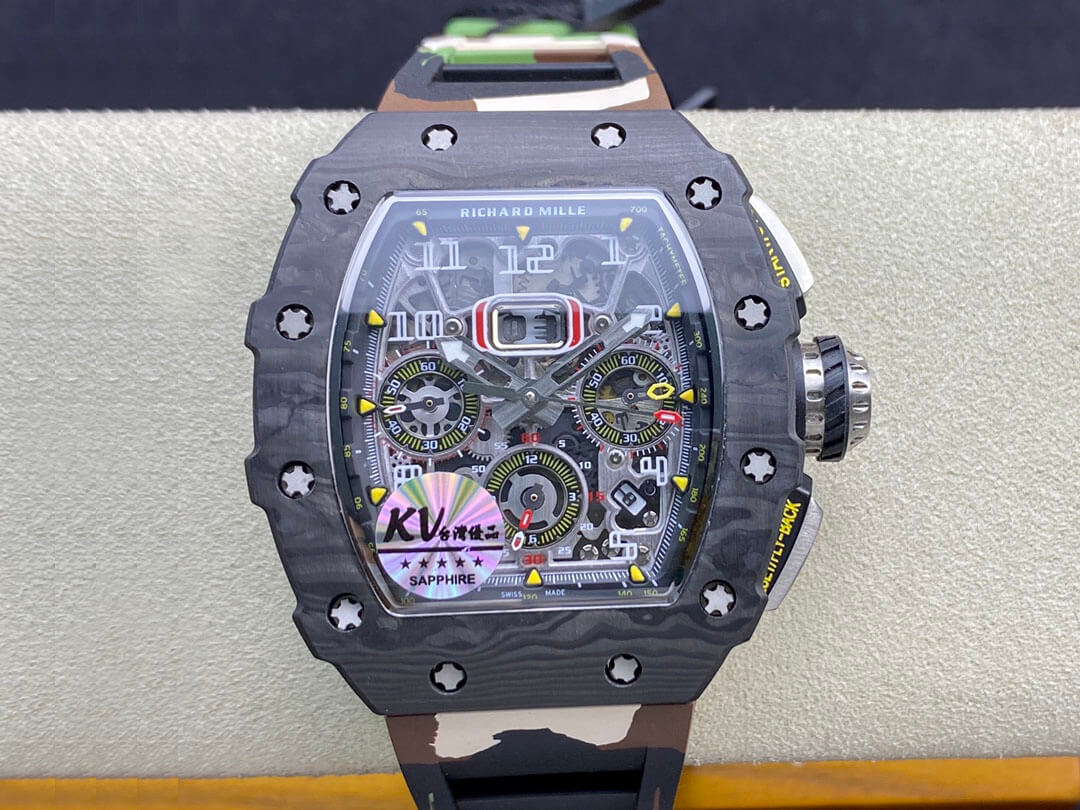 0-288-1 Replica Richard Mille RM-011 KV Factory Rubber Strap - Image 1