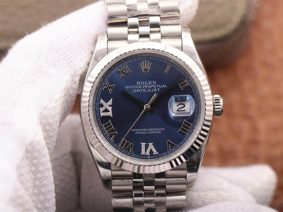 0-310-1 Replica Rolex Datejust 126234 EW Factory Stainless Steel Strap - Image 1