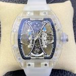 Replica Richard Mille RM053-02 RM Factory Transparent Tourbillon Rubber Strap