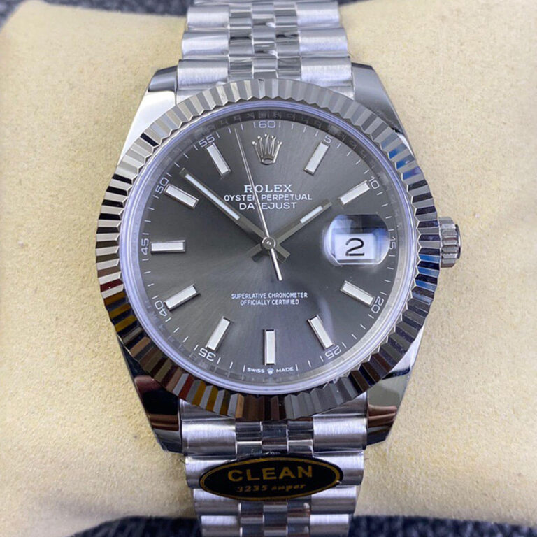 0-355 Replica Rolex Datejust M126334-0014 Clean Factory Grey Dial - Image 1
