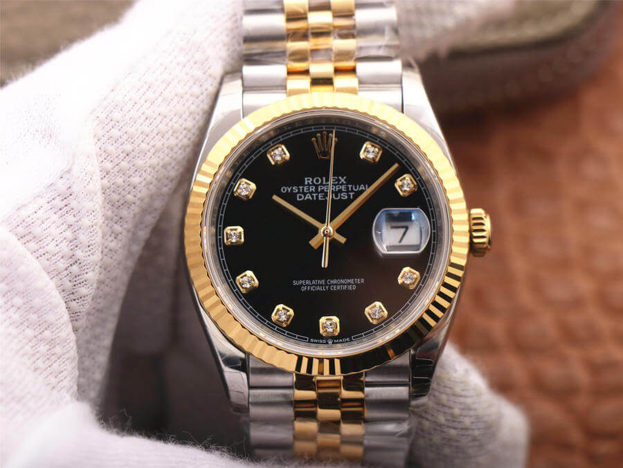 0-361 Replica Rolex Datejust M126233-0021 EW Factory Diamond-Set Dial - Image 1