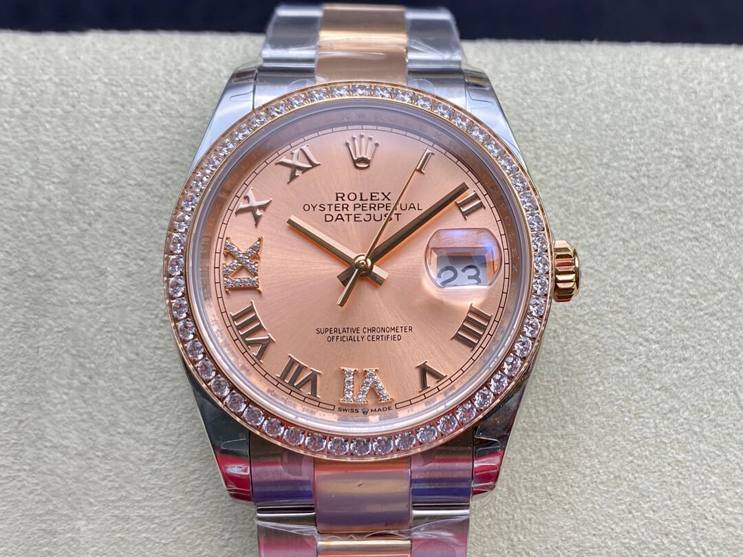 0-384-1 Replica Rolex Datejust M126281RBR-0016 EW Factory Pink Dial - Image 1