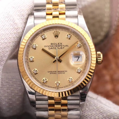 0-39-7 Replica Rolex Datejust M126233-0017 EW Factory Champagne Dial - Image 1
