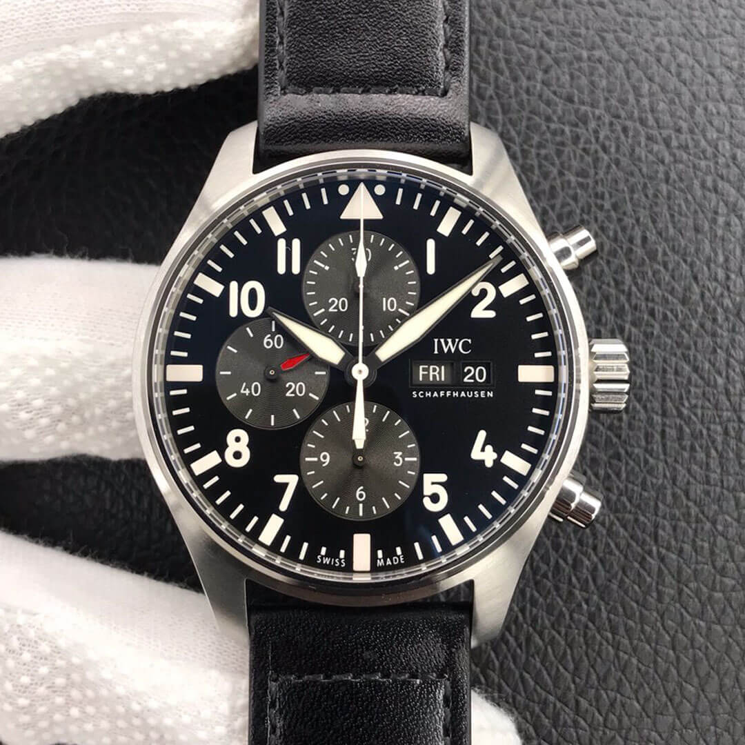 0-405 Replica IWC Pilot IW377709 ZF Factory Black Strap - Image 1