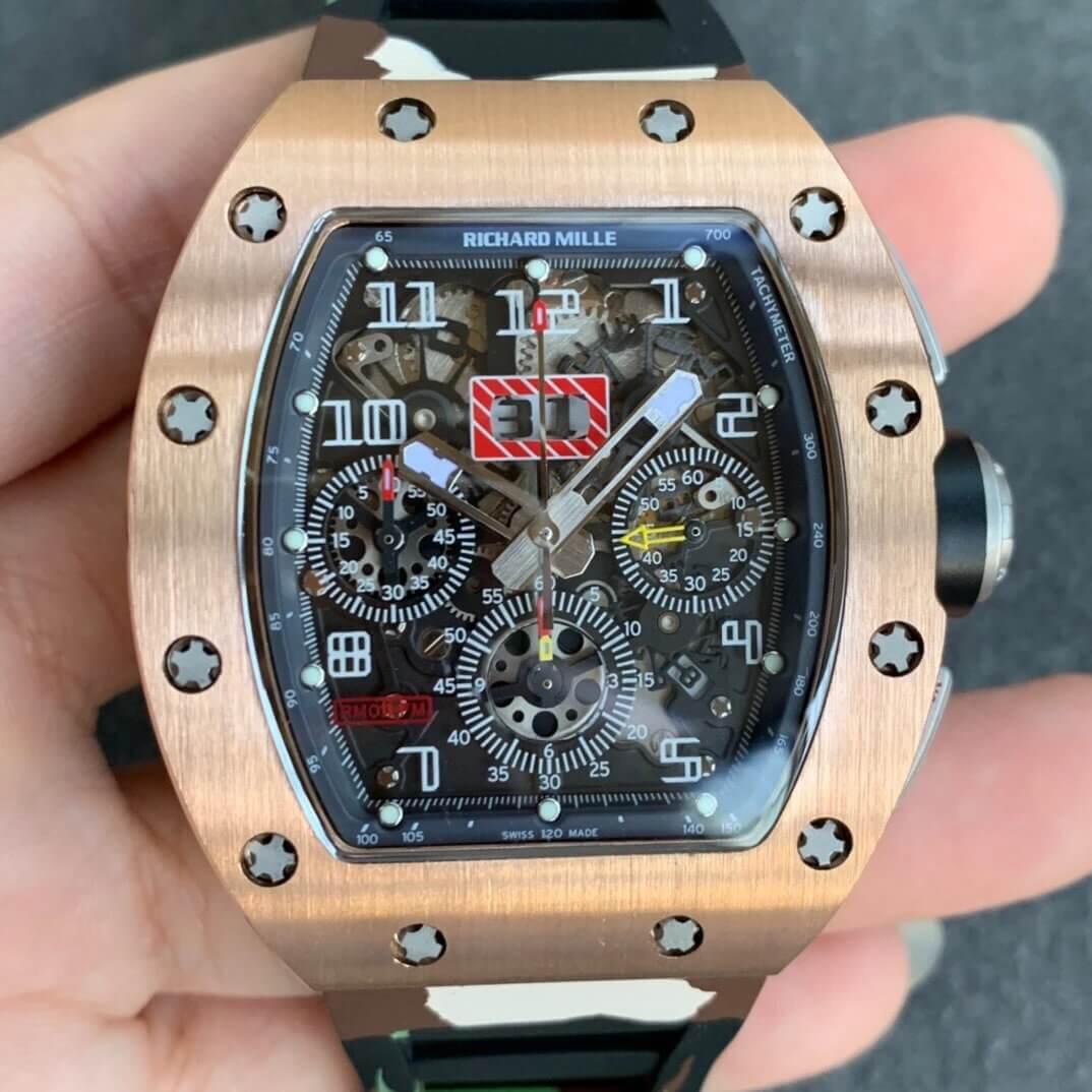 0-443 Replica Richard Mille RM11 KV Factory Rubber Strap - Image 1