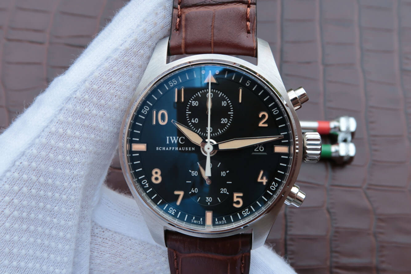 0-47-11 Replica IWC Pilot IW387808 ZF Factory Brown Strap - Image 1
