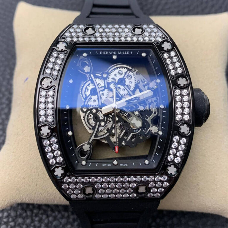 0-471 Replica Richard Mille RM055 KV Factory Black Rubber Strap - Image 1