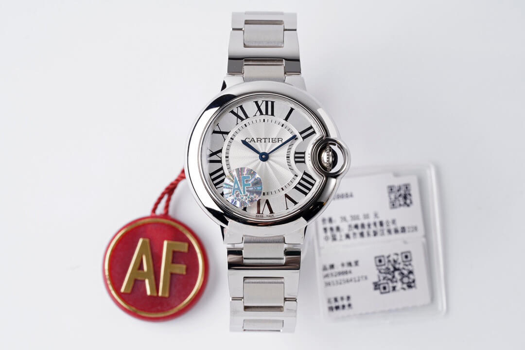 0-5-3 Replica Ballon Bleu De Cartier Quartz 33MM W6920084 AF Factory Silver Stainless Steel - Image 1