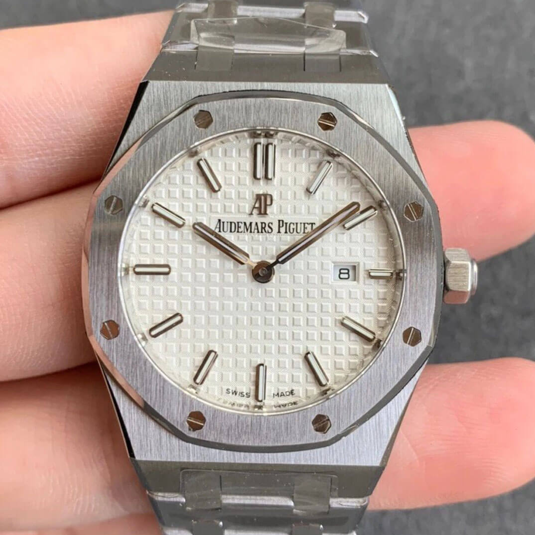 0-50-6 Replica Audemars Piguet Royal Oak 67651ST 33MM JF Factory White Dial - Image 1