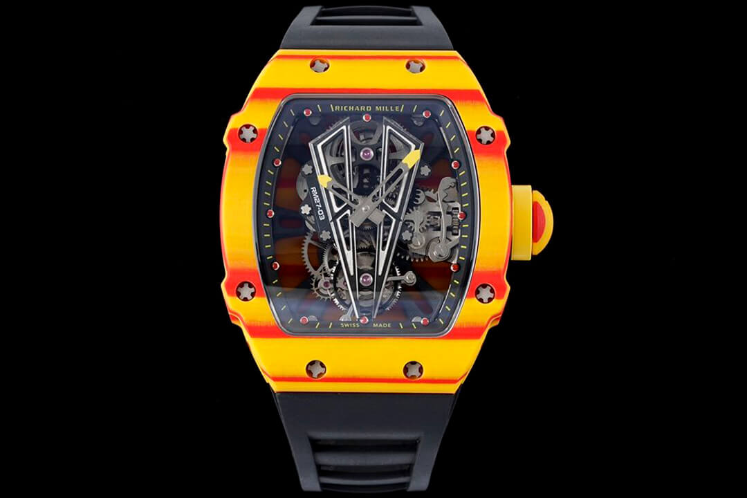 0-52-10 Replica Richard Mille RM27-03 Rafael Nadal Tourbillon RM Factory Black Rubber Strap - Image 1
