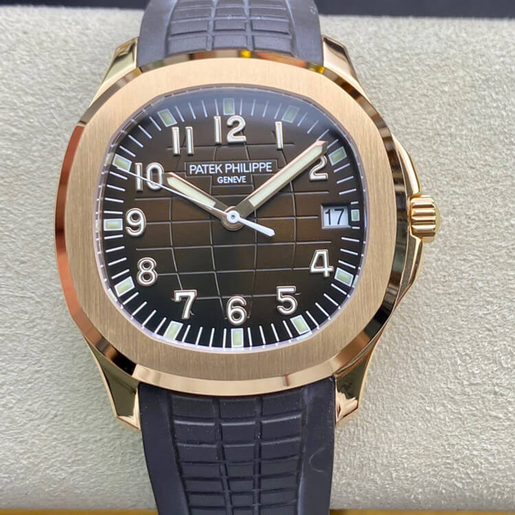 0-540-1 Replica Patek Philippe Aquanaut 5167R-001 3K Factory Brown Rubber Strap - Image 1