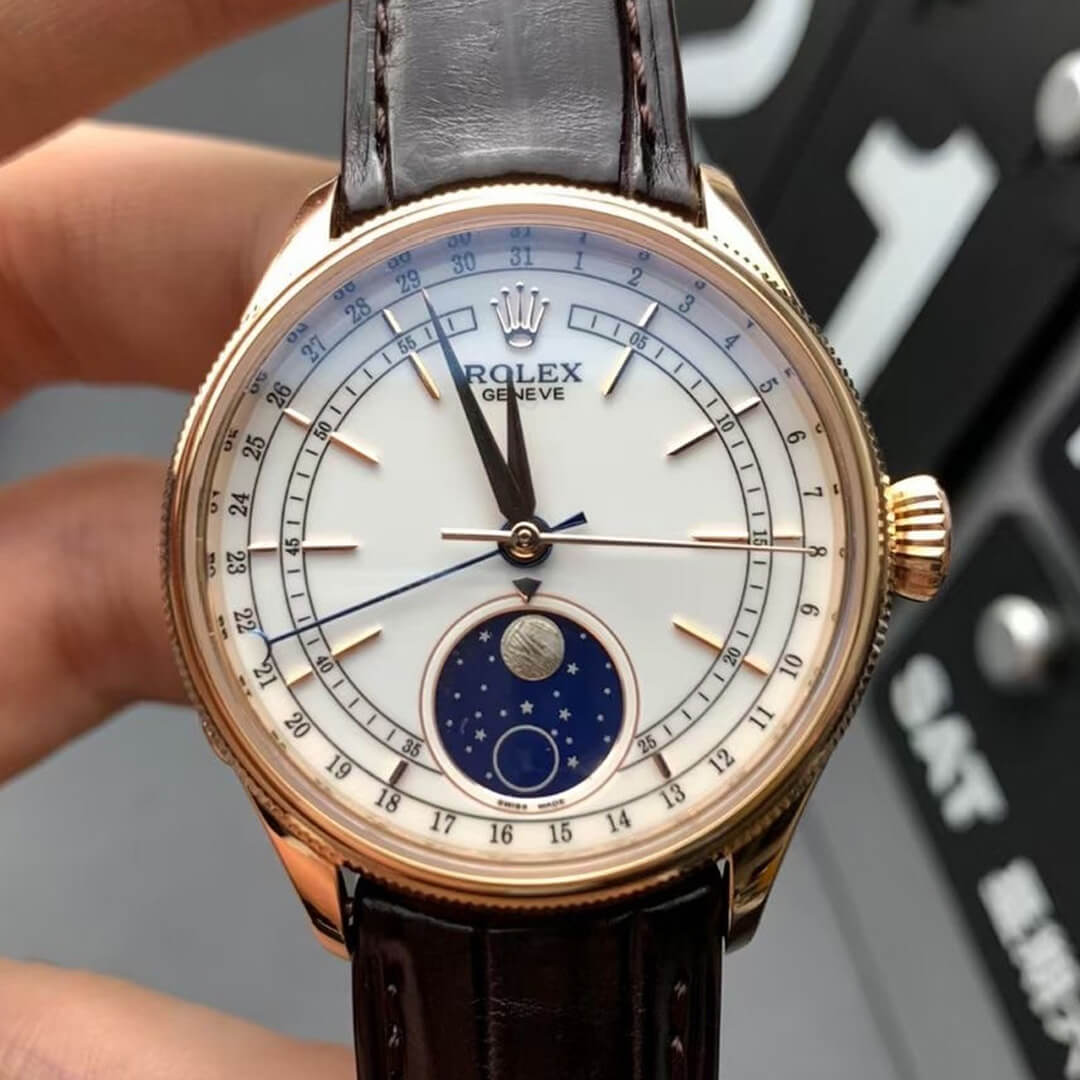 0-55-2 Replica Rolex Cellini M50535-0002 KZ Factory Brown Strap - Image 1