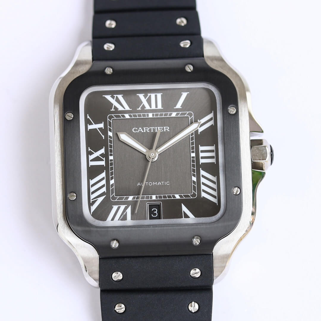0-55-5 Replica Cartier Santos WSSA0037 GF Factory V2 Black Strap - Image 1
