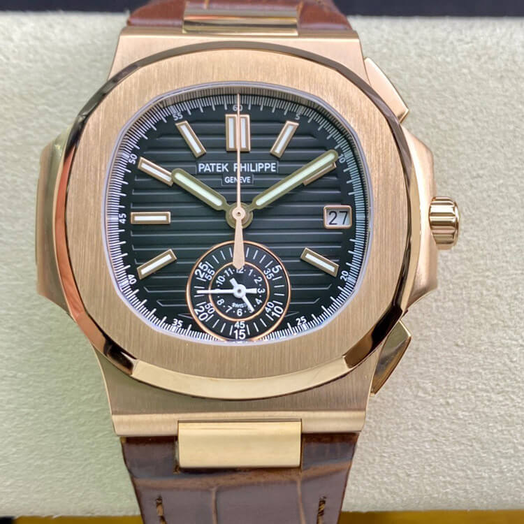 0-560 Replica Patek Philippe Nautilus 5980 3K Factory V2 Brown Strap - Image 1