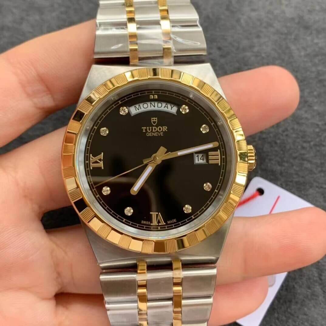 0-57 Replica Tudor Royal M28603-0005 V7 Factory Black Diamond Dial - Image 1