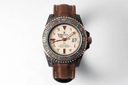 0-571 Replica Rolex GMT-MASTER II Diw Brown Strap - Image 1