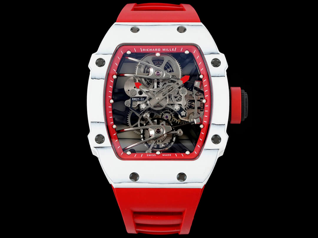 0-59-12 Replica Richard Mille RM27-02 Rafael Nadal Tourbillon RM Factory Red Rubber Strap - Image 1