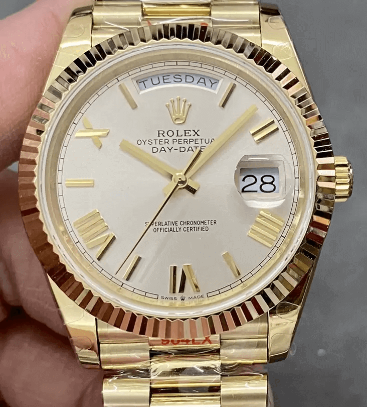 0-6 Replica Rolex Day Date M228238-0002 GM Factory Silver Dial - Image 1