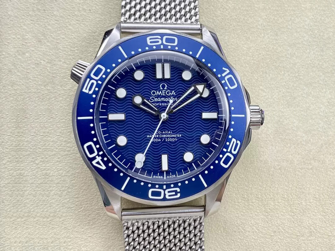0-65-8 Replica Omega Seamaster Diver 300M 210.30.42.20.03.002 VS Factory Blue Dial - Image 1