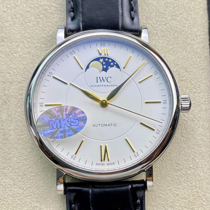 0-658 Replica IWC Portofino Moon Phase IW459401 MKS Factory Black Strap - Image 1