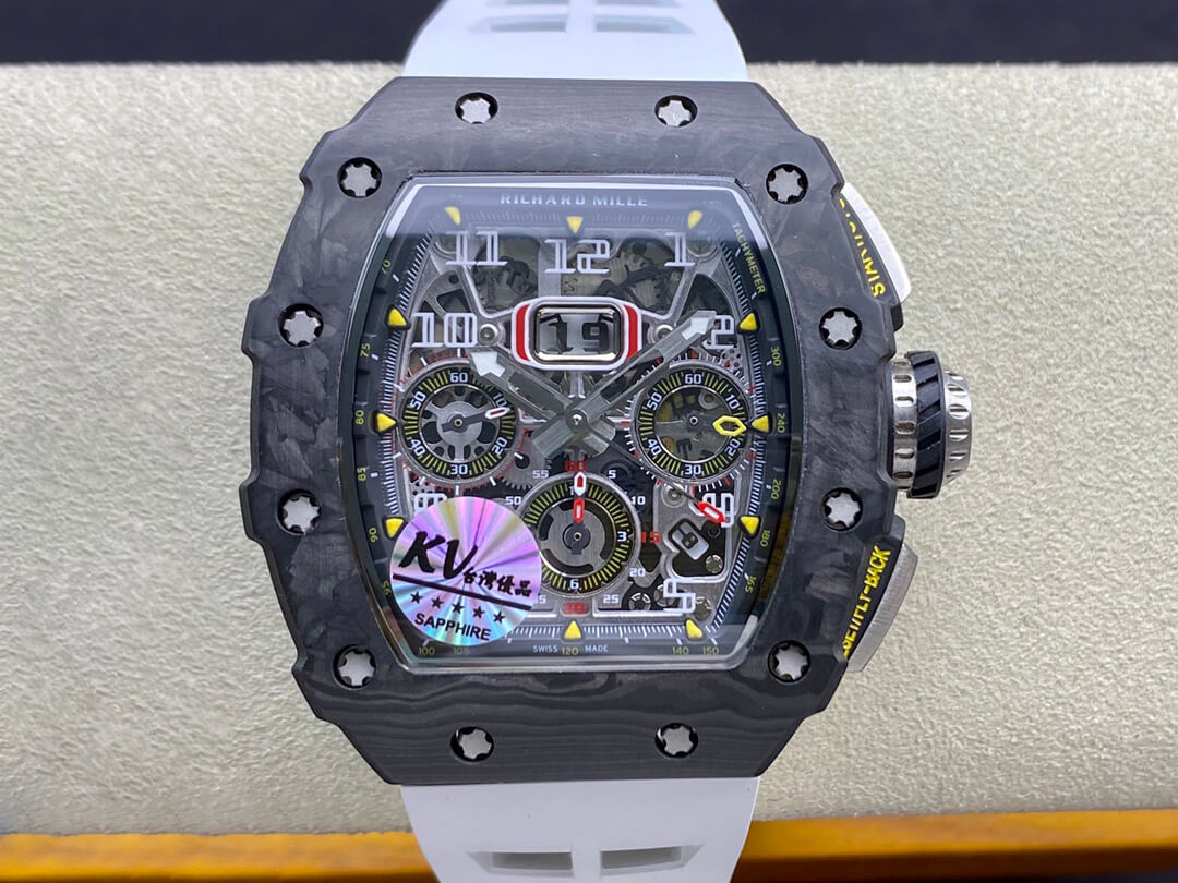 0-670 Replica Richard Mille RM011-03 KV Factory Rubber Strap - Image 1