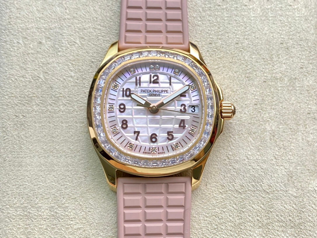 0-678 Replica Patek Philippe Aquanaut 5072R-001 PPF Factory Pink Rubber Strap - Image 1