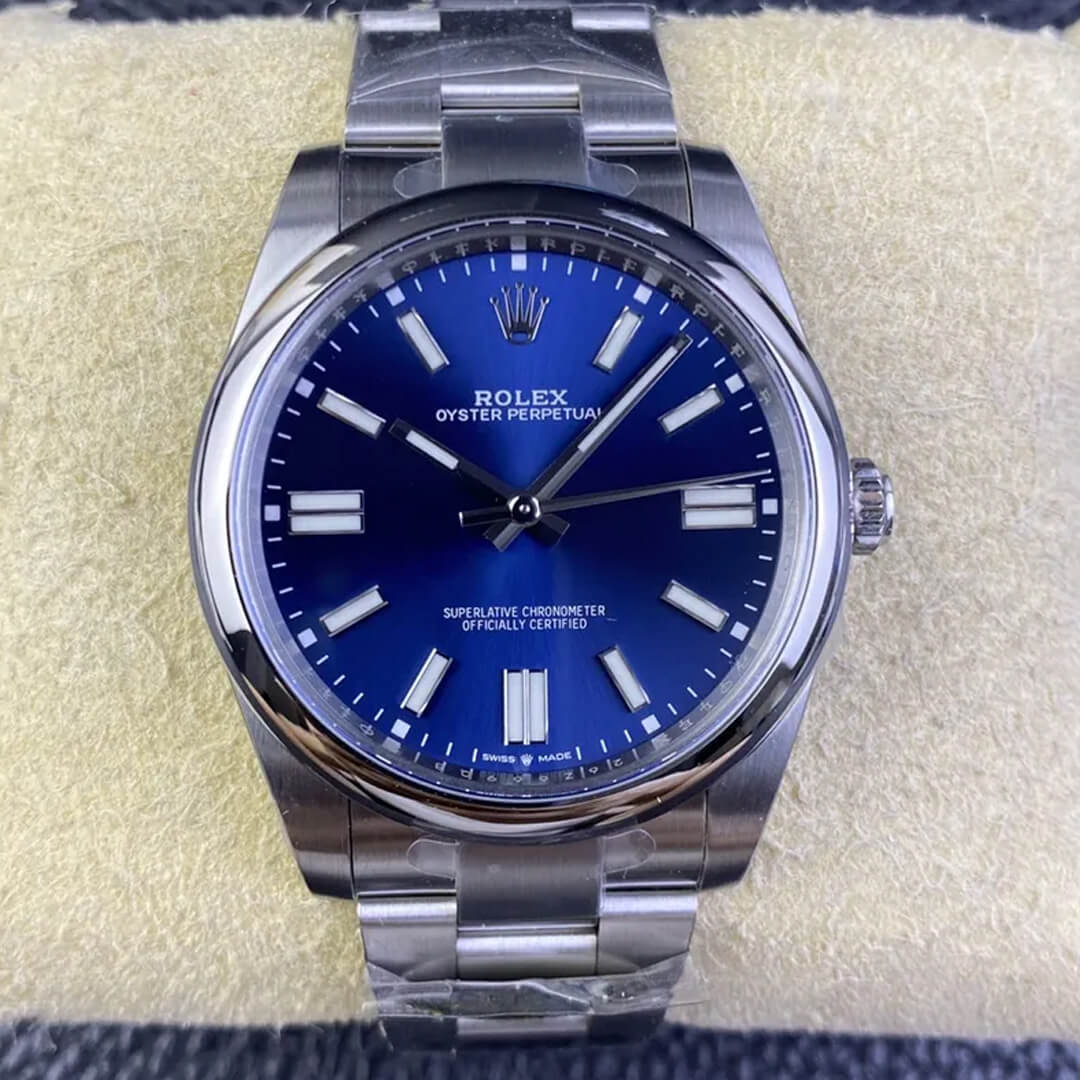 0-69-1 Replica Rolex Oyster Perpetual M124300-0003 41MM Clean Factory Stainless Steel Blue Dial - Image 1