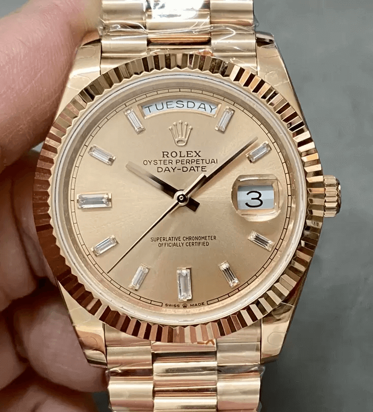 0-7 Replica Rolex Day Date M228235-0004 GM Factory Gold Case - Image 1