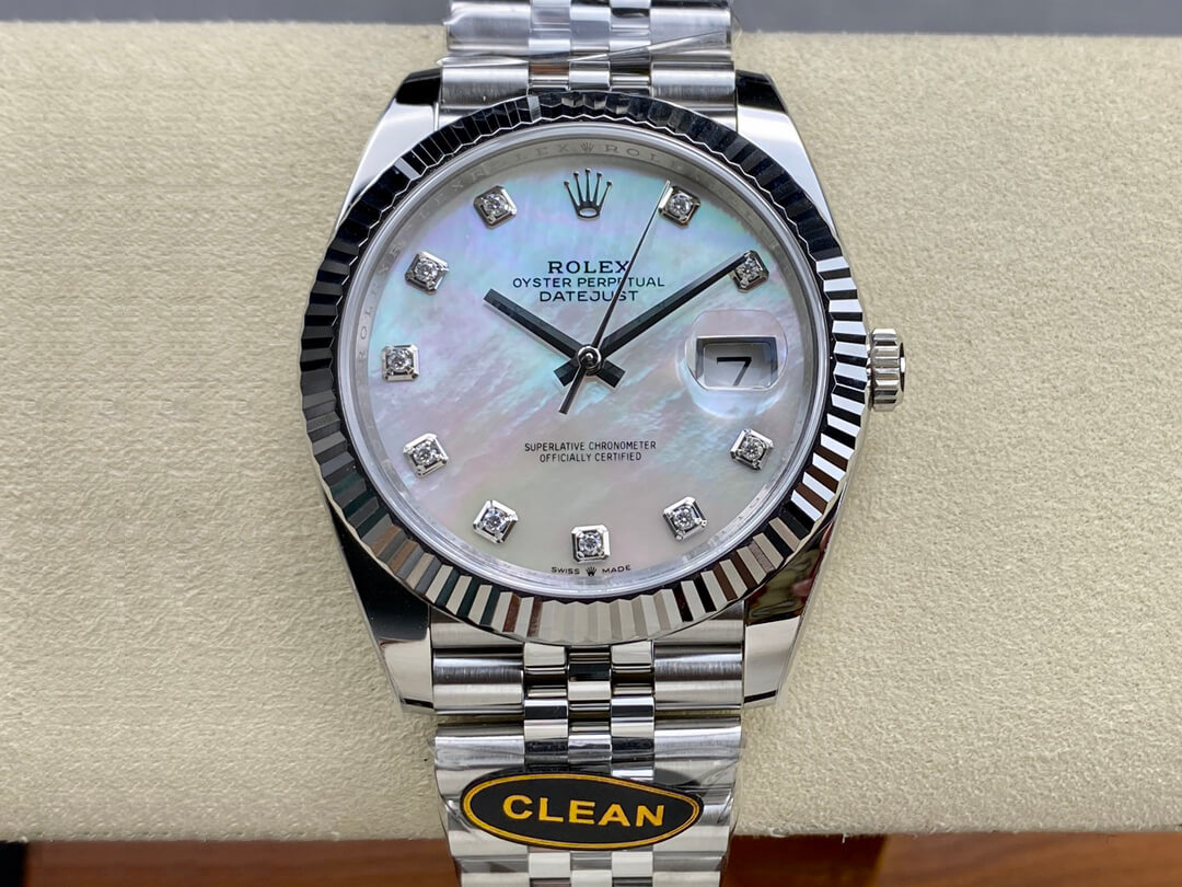 0-70-6 Replica Rolex Datejust M126334-0020 Clean Factory Diamond-set Dial - Image 1