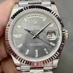 Replica Rolex Day Date 228238 GM Factory V2 904L Counterweight Version Stainless Steel Strap