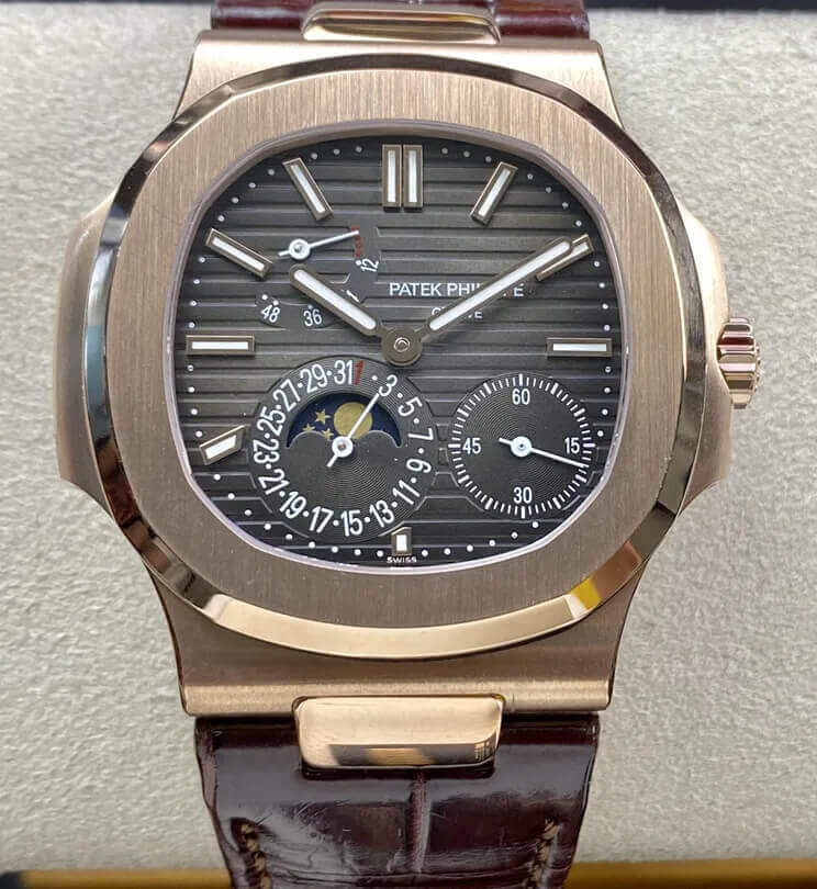 0-8-3 Replica Patek Philippe Nautilus 5712 ZF Factory Brown Strap - Image 1