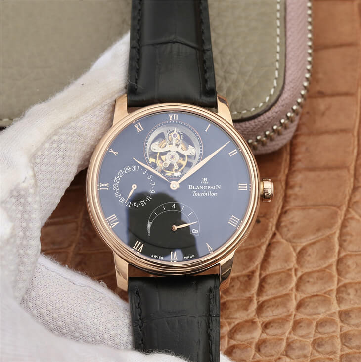 0-94 Replica Blancpain Villeret 6025-3642-55B JB Factory Black Strap - Image 1