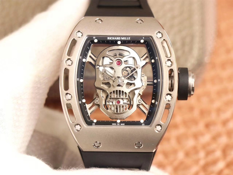 1-16 Replica Richard Mille RM052 ZF Factory Silver Skull Dial - Image 1
