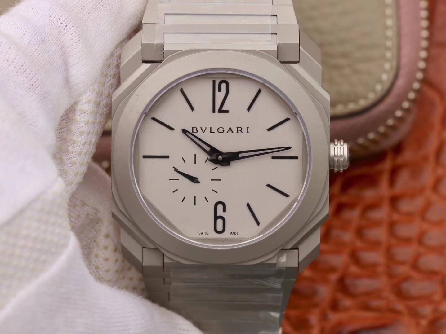 1-9 Replica Bvlgari Octo Finissimo 103011 BV Factory Grey Strap - Image 1