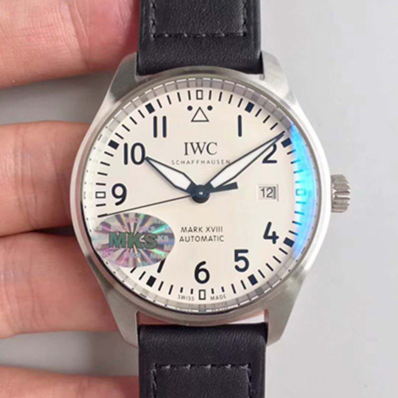 20180913135116437535 Replica IWC Pilot Mark XVIII IW327002 MKS Factory V2 White Dial - Image 1