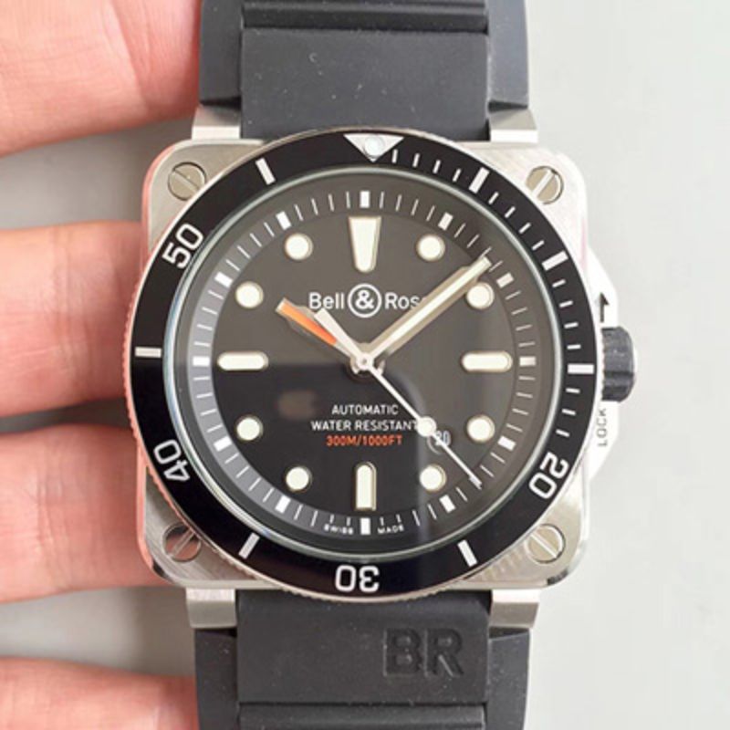 20180920163310117101 Replica Bell & Ross BR 03-92 Diver V2 Black Dial - Image 1