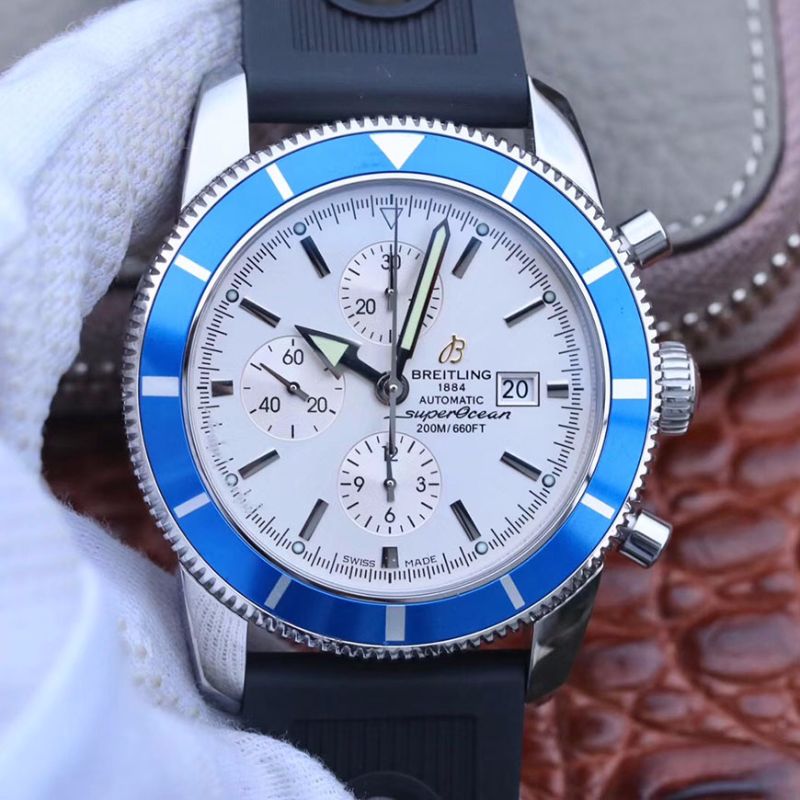 20181103101321340828 Replica Breitling Superocean Heritage II 46MM A1331217 OM Factory White Dial - Image 1